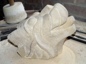 The neck area being developed