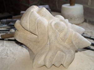 Adding further detail to the carving