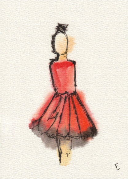 Original Wash And Ink Female Life Painting Sketch Contemporary Wall Art Abstract