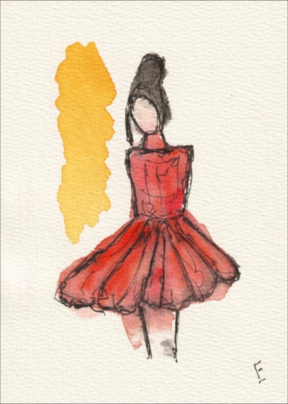 Original Watercolour Painting Female Life Drawing Sketch Signed Wall Art