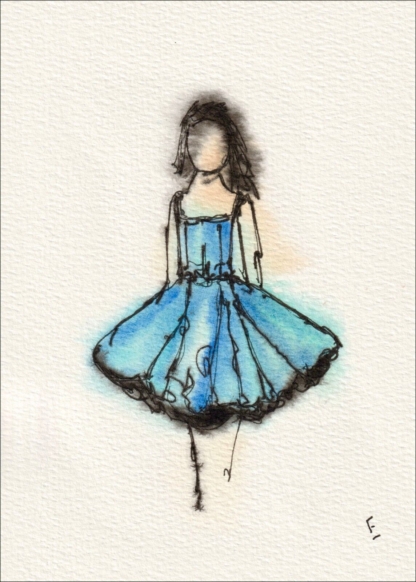 Original Watercolour And Ink Painting Female Life Drawing Contemporary Fine Art