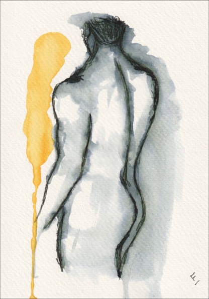 Original Abstract Nude Male Life Painting Contemporary Wall Art Fine Art