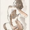 Original Watercolour And Ink Painting Female Life Drawing Contemporary Wall Art