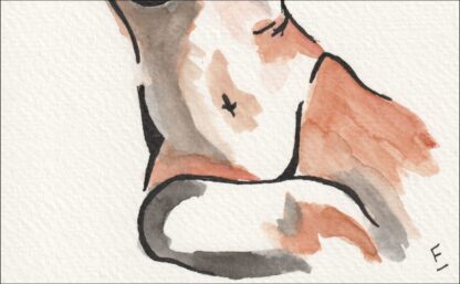 Original Signed Watercolour Painting Nude Female Life Drawing Direct From Artist - Image 3