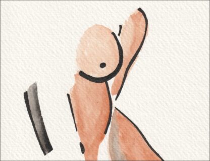 Original Signed Watercolour Painting Nude Female Life Drawing Direct From Artist - Image 2