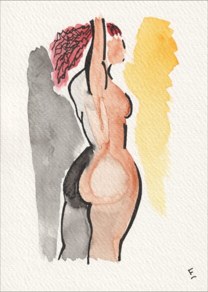 Original Signed Watercolour Painting Nude Female Life Drawing Direct From Artist