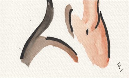 Original Signed Watercolour Painting Nude Female Life Drawing Abstract Wall Art - Image 3