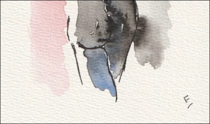 Original Signed Watercolour Painting Nude Female Life Drawing Sketch Wall Art - Image 3