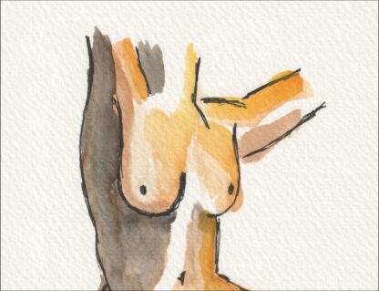 Original Signed Watercolour Painting Nude Female Life Drawing Direct From Artist - Image 2