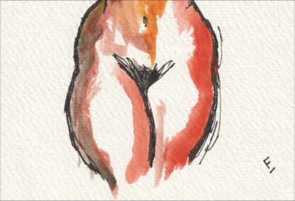 Original Signed Watercolour Painting Abstract Nude Female Life Drawing Wall Art - Image 3