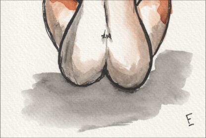 Original Signed Watercolour Painting Nude Female Life Drawing Direct From Artist - Image 3