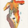 Original Signed Watercolour Painting Of A Nude Female