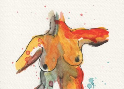 Original Signed Watercolour Painting Of A Nude Female - Image 2