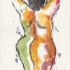 Original Watercolour Life Drawing Of A Nude Female