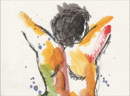 Original Signed Watercolour Painting Nude Female Life Drawing Abstract Wall Art - Image 2