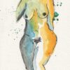 Original Watercolour Painting Of A Nude Female Figure Contemporary Feminine Art
