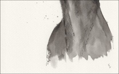 Original Signed Watercolour And Ink Greyhound Sketch Wall Art Dog Portrait A4 - Image 3