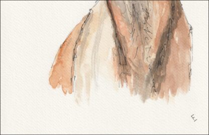 Original Signed Watercolour And Ink Painting Of A Greyhound, Dog Portrait A4 - Image 3