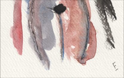 Original Watercolour Painting Of  A Figurative Nude Female Wall Art Signed - Image 3