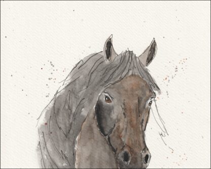 Original Watercolour Painting Of A Horse. Horse Art. Horse Lover Gift. Fine Art - Image 2