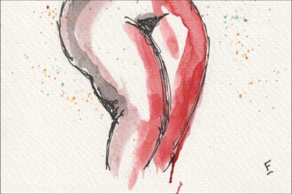 Figurative Nude Female Painting Original Watercolour Contemporary Life Drawing - Image 3