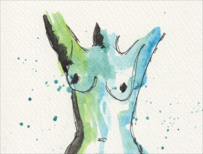 Nude Female Art Original Watercolour Figurative Life Drawing Of A Woman - Image 2