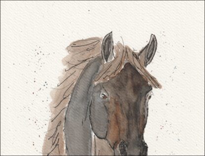 Original Watercolour Painting Of A Horse. Horse Art. Horse Lover Gift. Fine Art - Image 2