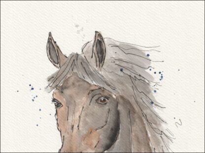 Original Watercolour Painting Of A Horse. Horse Art. Horse Lover Gift. Fine Art - Image 2