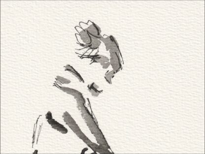 Original Watercolour And Ink Nude Painting Female Life Drawing Wall Art - Image 3