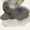 Original Wash And Ink Figurative Painting Of A Kneeling Female, Contemporary Art - Image 3