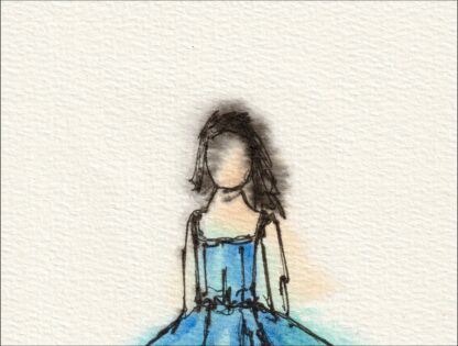 Original Watercolour And Ink Painting Female Life Drawing Contemporary Fine Art - Image 2