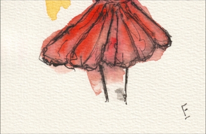 Original Watercolour Painting Female Life Drawing Sketch Signed Wall Art - Image 3