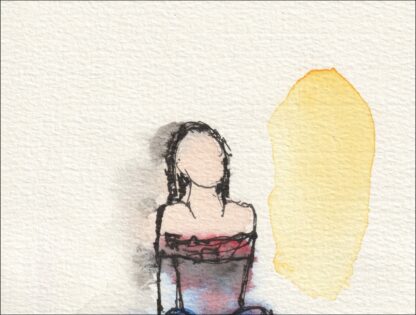 Original Wash And Ink Female Life Painting Sketch Contemporary Wall Art Abstract - Image 2