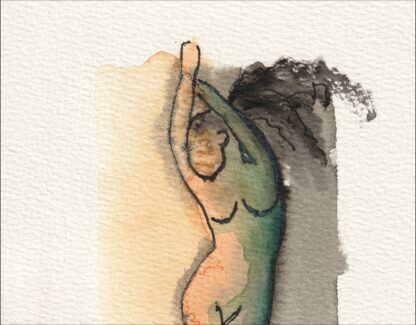 Original Watercolour Painting Nude Female Life Drawing Sketch Signed Wall Art - Image 2