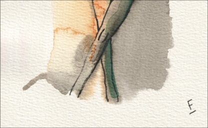 Original Watercolour Painting Nude Female Life Drawing Sketch Signed Wall Art - Image 3