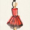 Original Wash And Ink Female Life Painting Sketch Contemporary Wall Art Abstract