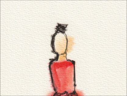 Original Wash And Ink Female Life Painting Sketch Contemporary Wall Art Abstract - Image 2