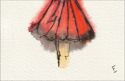Original Wash And Ink Female Life Painting Sketch Contemporary Wall Art Abstract - Image 3