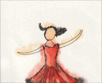 Original Watercolour Female Ballerina Life Painting Contemporary Wall Art - Image 2