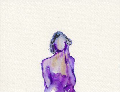 Original Figurative Nude Female Watercolour, Life Drawing, Contemporary Art - Image 2