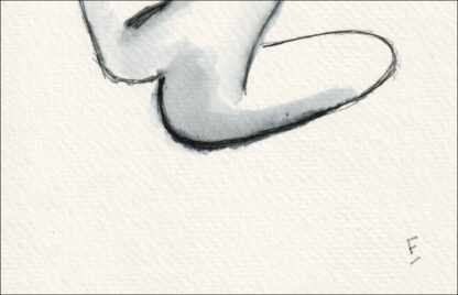 Original Abstract Nude Female Life Painting Contemporary Wall Art Ink Sketch - Image 3