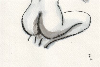 Original Abstract Nude Female Life Painting Contemporary Wall Art Ink Sketch - Image 2