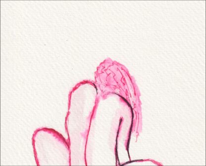 Original Abstract Nude Female Life Painting Contemporary Wall Art Ink Sketch - Image 2