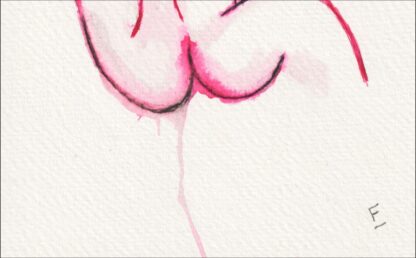 Original Abstract Nude Female Life Painting Contemporary Wall Art Ink Sketch - Image 3
