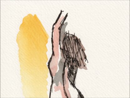 Original Abstract Nude Female Life Painting Contemporary Wall Art Ink Sketch - Image 2
