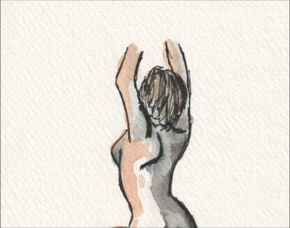 Original Abstract Nude Female Life Painting Contemporary Wall Art Ink Sketch - Image 2