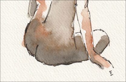 Original Wash And Ink Nude Female Life Painting Sketch Contemporary Fine Art - Image 3
