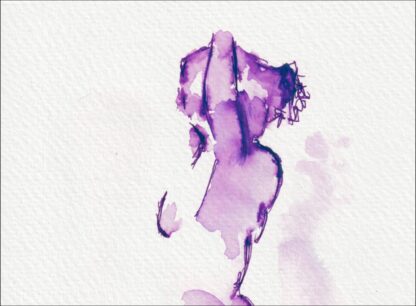 Original Ink Nude Female Life Painting Sketch Contemporary Wall Art Abstract - Image 2
