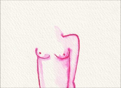 Original Abstract Nude Female Life Painting Contemporary Wall Art Ink Sketch - Image 2