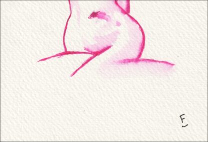 Original Abstract Nude Female Life Painting Contemporary Wall Art Ink Sketch - Image 3